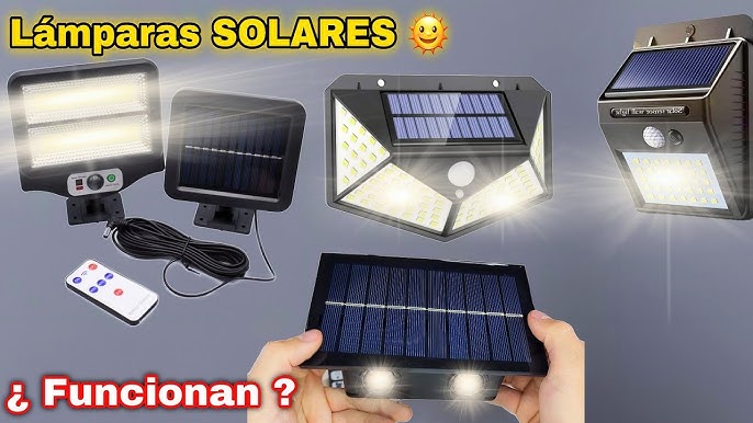 🌞MEJOR FOCO SOLAR LED POTENTE 120W PANEL SOLAR INCLUIDO🌞GRAN