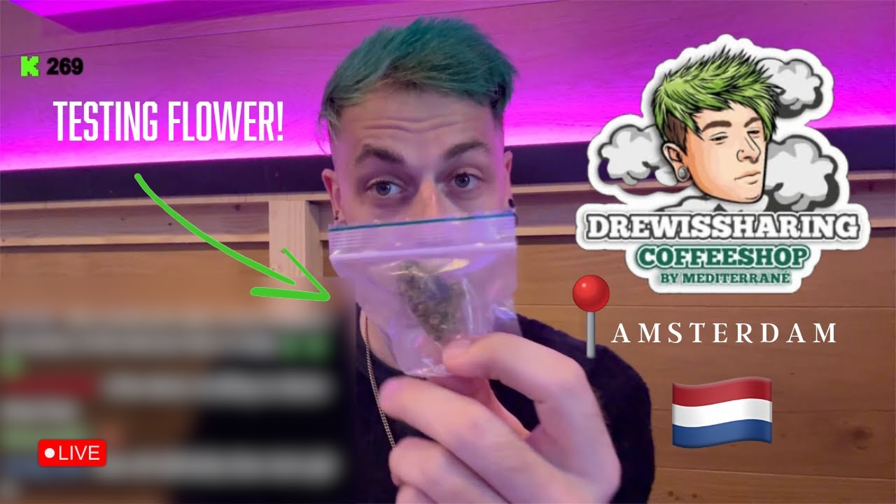 Livestreaming Coffeeshop DrewIsSharing Amsterdam! 🇳🇱 *Part1* (FULL LIVESTREAM VOD)