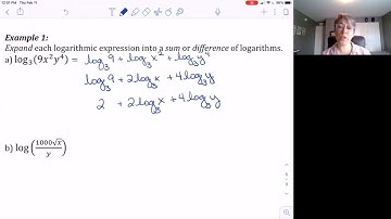 6.5 Logarithmic Properties: Expanding Logs