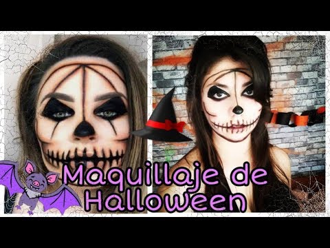 MAQUILLAJE DE HALLOWEEN DISFRAZ DE HALLOWEEN - YouTube