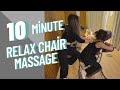 Time to relax with asmr lady gamze  chair massage for relax head scalp back and neck