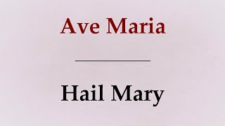 HAIL MARY in Latin