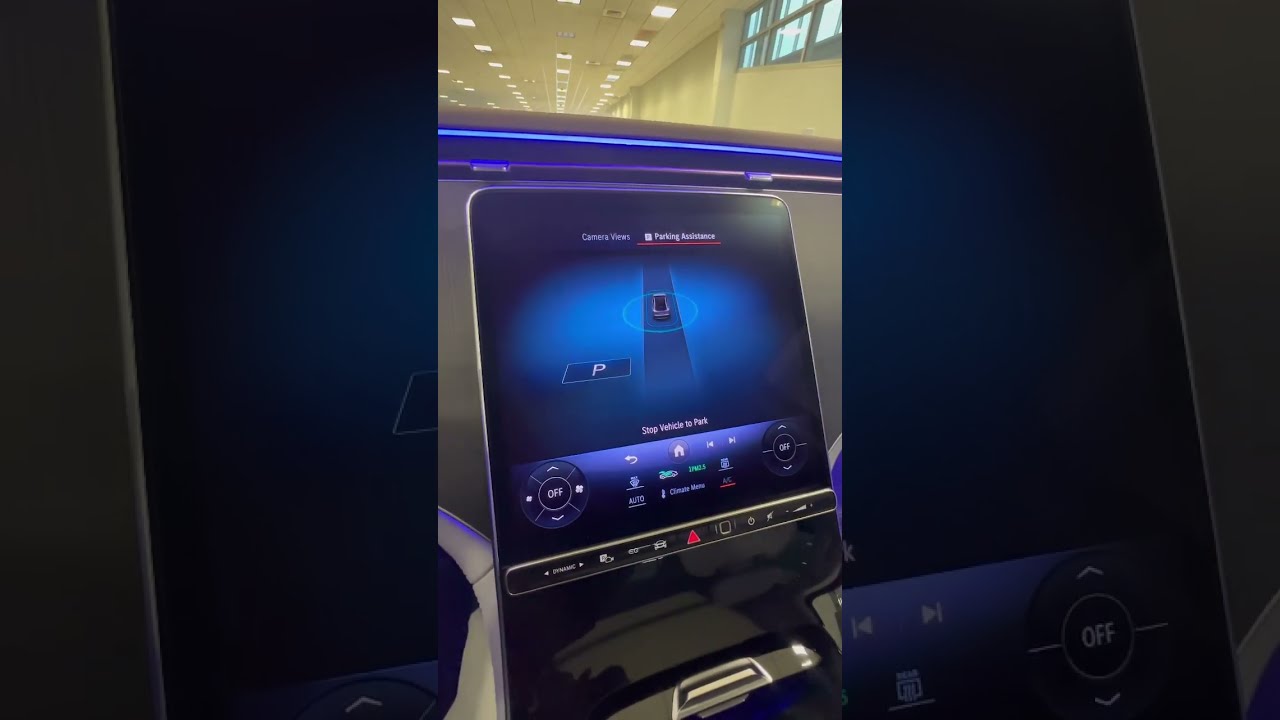 Parking Assistant On The All New Fully Electric Mercedes EQE SUV Shorts Instagram Reels