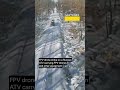 Ukrainian FPV Drone Strike On Russian ATV Carrying UAVs And Equipment Warinukraine