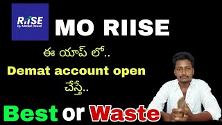 MO RIISE Demat Account Review Telugu | Safe or Scam?| Full App Review Telugu 