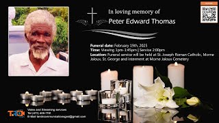 Celebrating the life of Peter Edward Thomas
