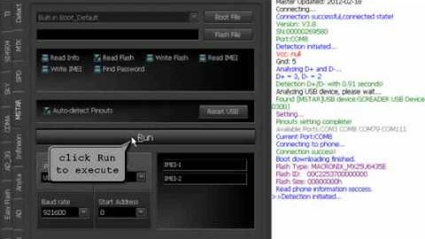 Scan Info read flash Mstar Volcano