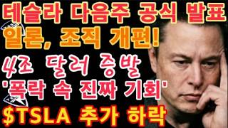 결국 모르면 또 당합니다. 미리 말씀드렸던 심각한 시장 위기 4조 달러 증발 일본 국채 금리 최고치 경신 일론 조직개편 다음주 테슬라 1분기 인도량 발표 컨센서스 공개