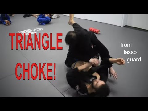 fight zone - მახრჩობელა სამკუთხედი ლასო გარდიდან (triangle choke from lasso guard)