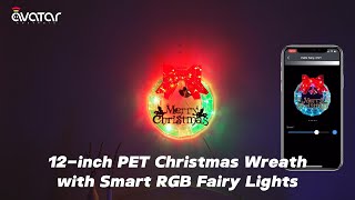 12in Pre-Lit Smart Christmas Wreath