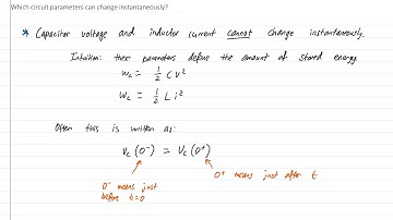 EG1012 Week 12 Video 1 - Which circuit parameters can change instantaneously?