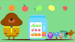 Cbeebies Hey Dugee Jam Badge - Help The Squirrels Avoid The Dropping Fruits - Kids Online Gameplay