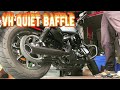 Vance and Hines Twin Slash Quiet Baffles sound comparison with stock baffles on Harley Iron 883