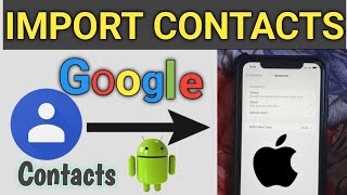 How To Import contacts From Gmail To iphone / Gmail Android Se iphone contact kaise layen #iphone