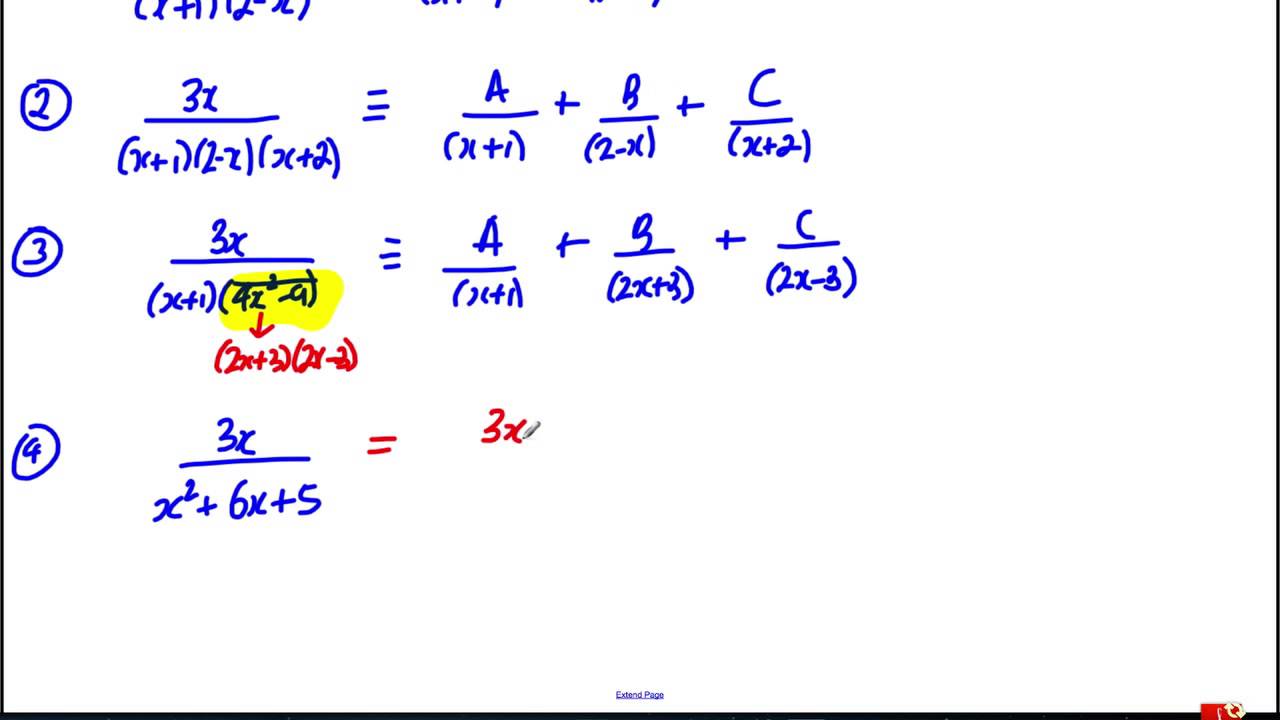 partial fractions homework