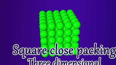 8  Three dimensional square close packing from two dimensional  close packed layers
