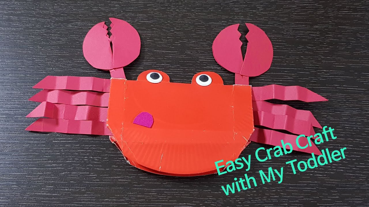 Easy Crab Craft with My Toddler 🦀