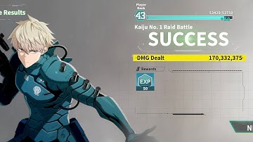 KAIJU NO. 8 RAID BATTLE PERSONAL BEST 170MILLION DAMAGE 