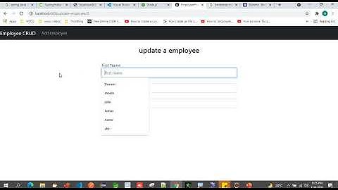 #21 create update employee component | spring boot and angular crud example |  spring boot + angular