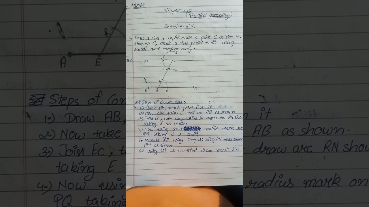 chapter 10 practical geometry question no. 1 exercise 10.1