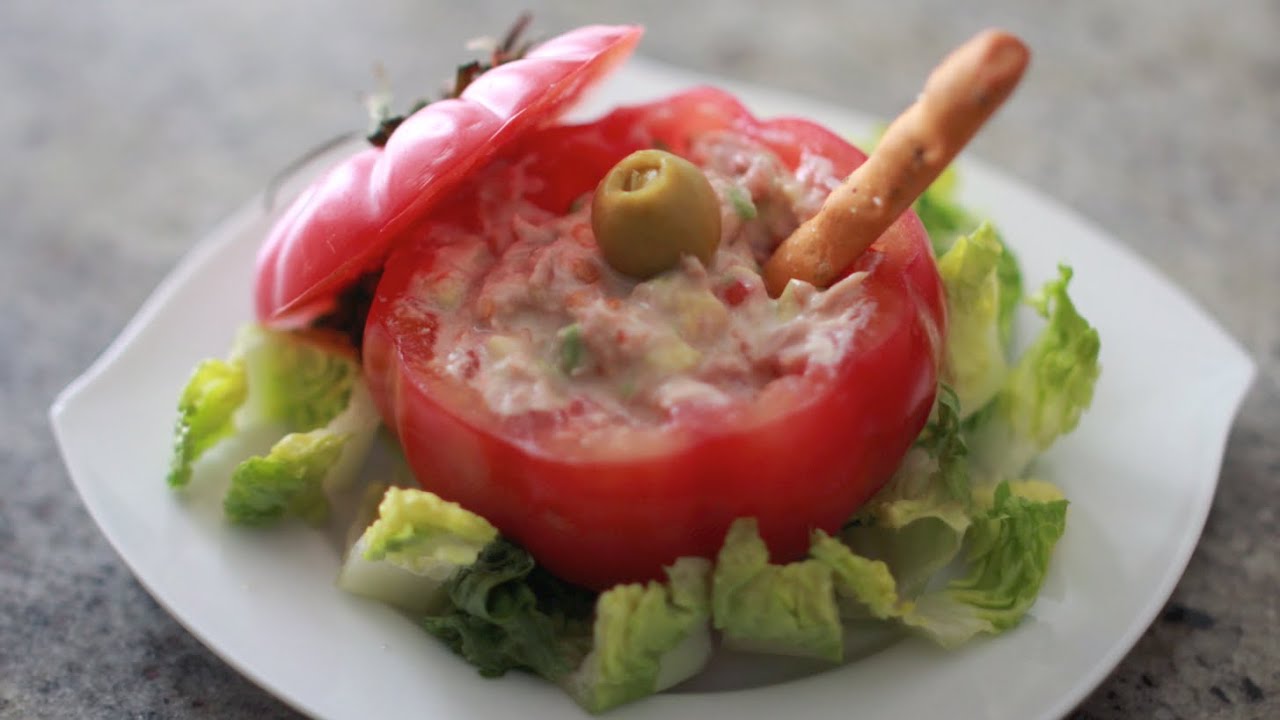 Tomates Rellenos de Atún y Mayonesa - Recetas de Cocina ✅ videos for cats