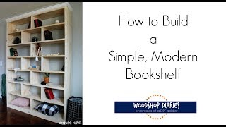 This simple, modern bookshelf is easy to build and easy to customize. It