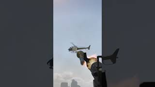 Trying to take down helicopter with rocket  #gaming #gtav #funny #gta5 #gtaonline #2023 #shorts