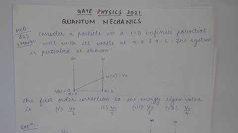 Gate Physics 2021 Quantum mechanics solution for Q.No. 32