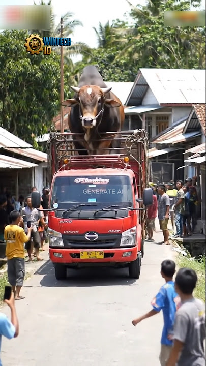 Truk Bawa Sapi Raksasa! Persiapan Kurban Idul Adha Terbesar Tahun Ini - Visualisasi AI
