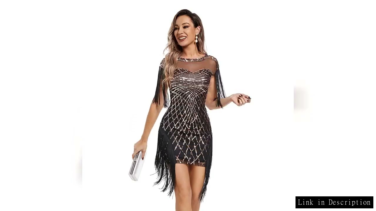 1920s Flapper Sequins Great Gatsby Cocktail Party Dress Sexy Retro Dress Wedding Dress Shop Dinner D