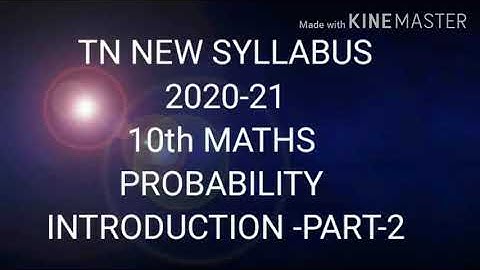 TN samacheer 10th std probability introduvtio part-2 new syllabus 2020-21