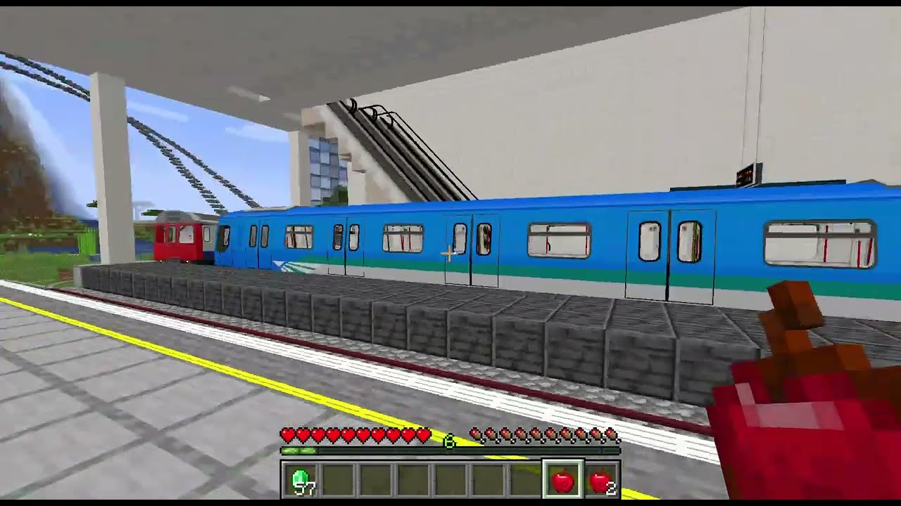 Minecraft Train (мод) настоящие поезда MTR мод