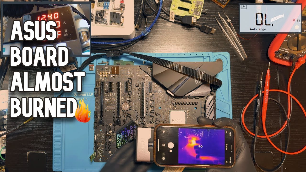ASUS Board Wouldn't Start and Almost Burned | Repair of ASUS ROG Strix B450-F Gaming