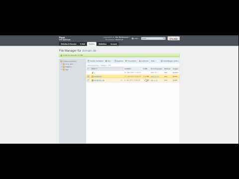 Plesk: Filemanager erklärt