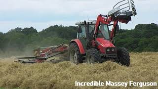 2009 Massey Ferguson 5455 4.4 Litre 4-Cyl Diesel Tractor (95 HP) with Vicon Twin Rotor Rake