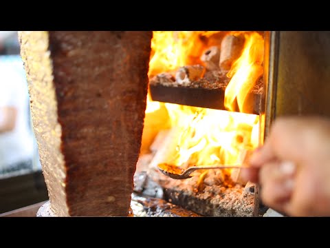 istanbul street food | iskender kebab (doner kebab with yogurt) | turkey street food