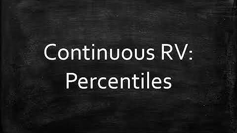 Continuous RV: Percentiles