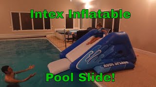 Intex Inflatable Pool Slide - Super Fun! Fast Setup!
