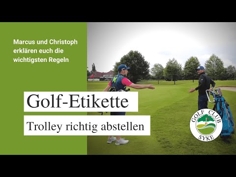 Golf-Etikette Einmaleins: Trolley richtig abstellen