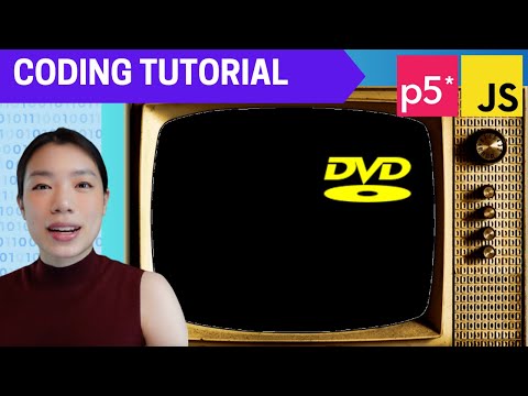 p5.js Coding Tutorial | 90s Bouncing DVD Logo