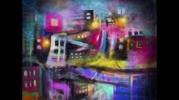 Cyberpunk city. My first concept art video ( speedpaint)