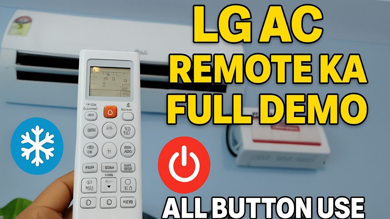 LG AC Remote Full Demo | All Button Functions Explained in Hindi - YouTube