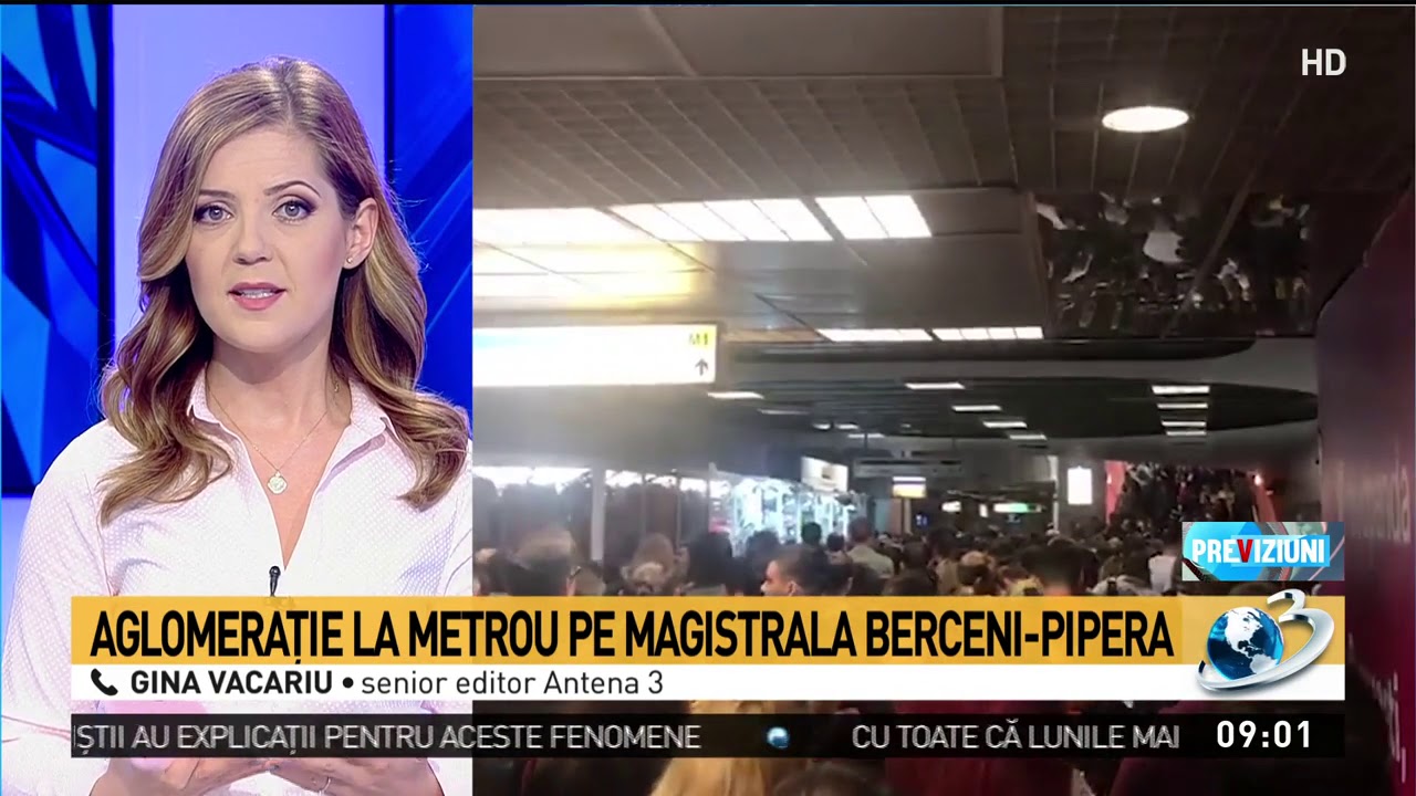 Aglomerație infernală miercuri dimineață pe magistrala de metrou Berceni-Pipera. Sute de oameni newspaper mockup