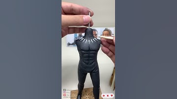 Thumbnail of Black Panther: Wakanda Forever! Chadwick Boseman tribute, polymer clay sculpture part 2 #shorts