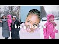 Living in Poland 🇵🇱@Awhobiwom In my kitchen +Shopping for our baby&#39;s birthday + Her first snow