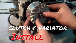 50cc 49cc Scooter Performance Clutch and Variator install variator roller weights