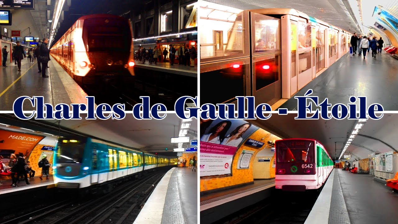 Gare de Charles de Gaulle Étoile RER et Métro ( Paris ) YouTube