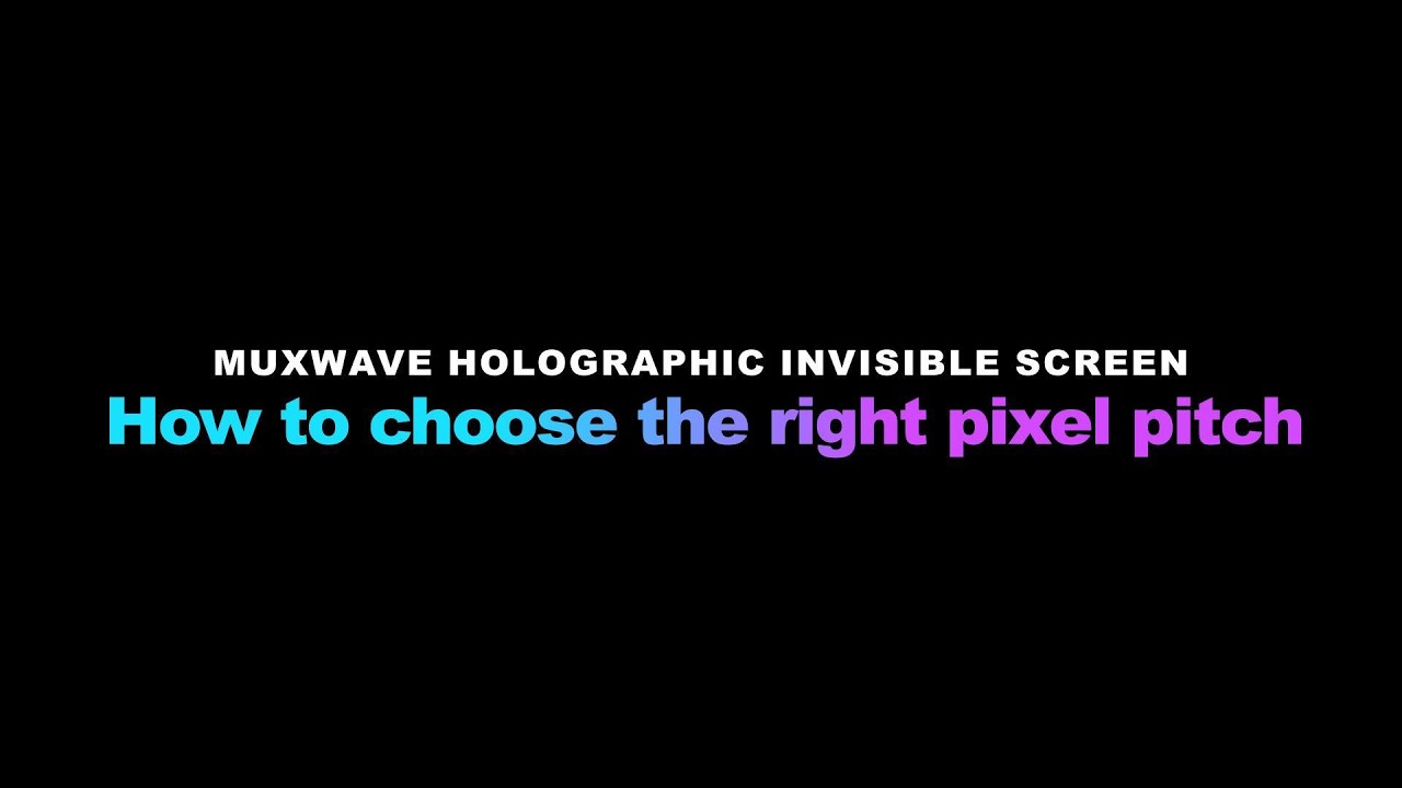how to choose the right pixel pitch for your needs