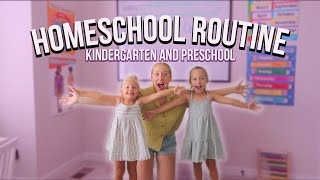 OUR HOMESCHOOL ROUTINE!!! (KINDERGARTEN AND PRESCHOOL)