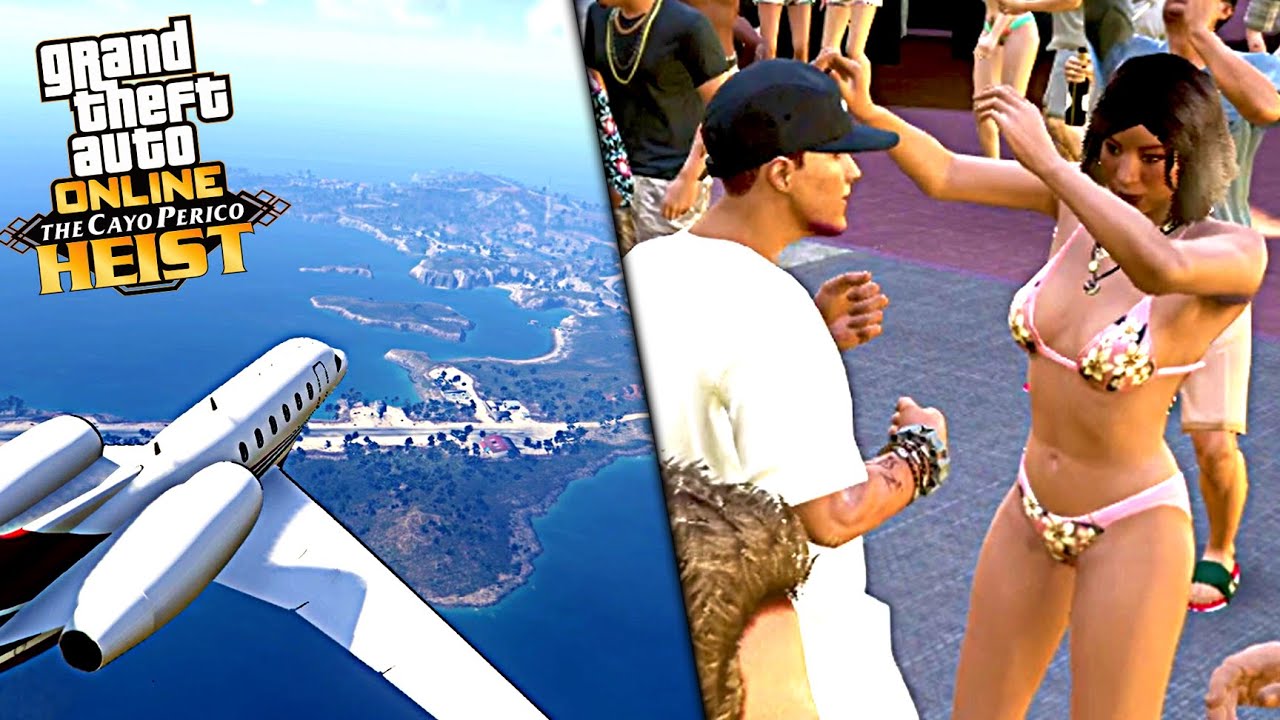 FLØJ i PRIVAT FLY til STRANDFEST på NY Ø! *Cayo Perico UPDATE* :: GTA 5 Online Dansk